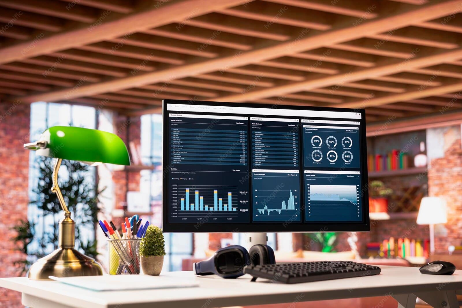 Pantalla con la interfaz de un software de gestión